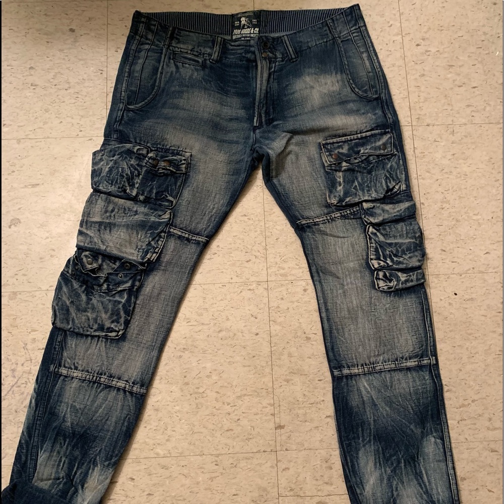 Dark-Blue Cargo Pants Prps Jeans